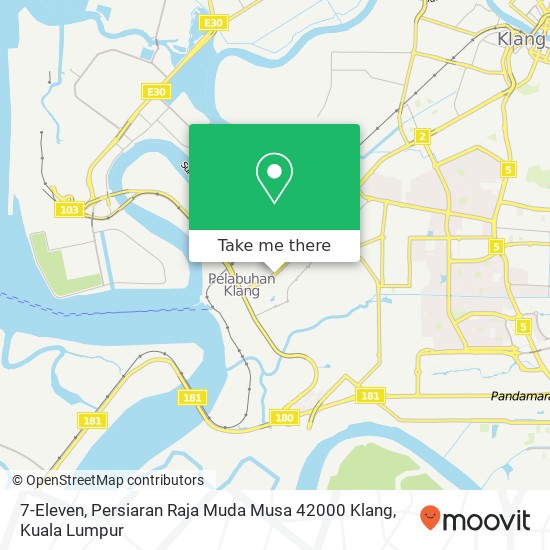 7-Eleven, Persiaran Raja Muda Musa 42000 Klang map