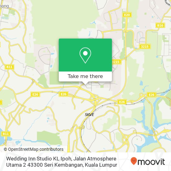 Peta Wedding Inn Studio KL Ipoh, Jalan Atmosphere Utama 2 43300 Seri Kembangan