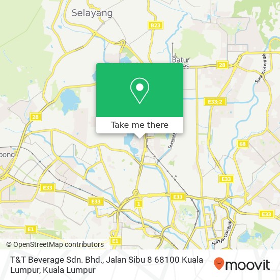 T&T Beverage Sdn. Bhd., Jalan Sibu 8 68100 Kuala Lumpur map