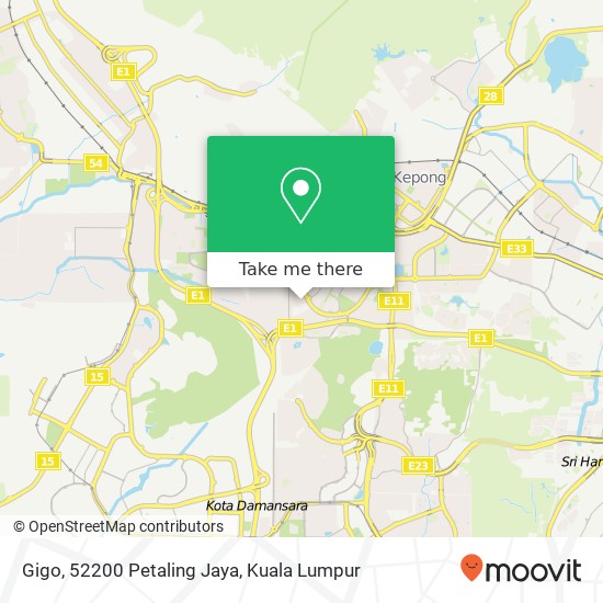 Gigo, 52200 Petaling Jaya map