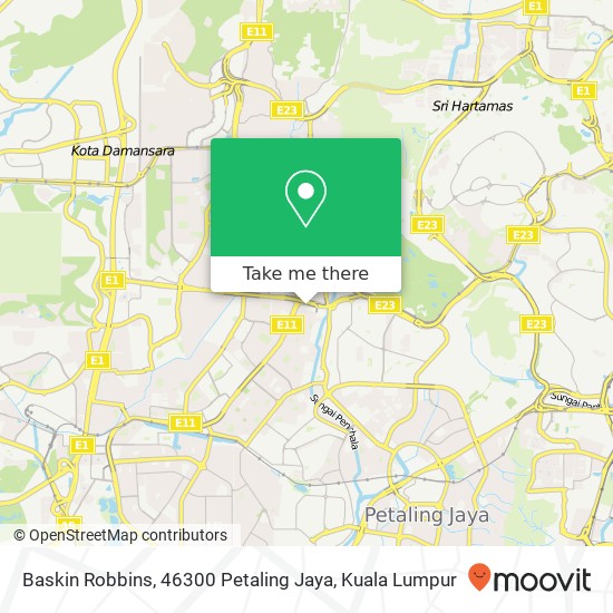 Peta Baskin Robbins, 46300 Petaling Jaya