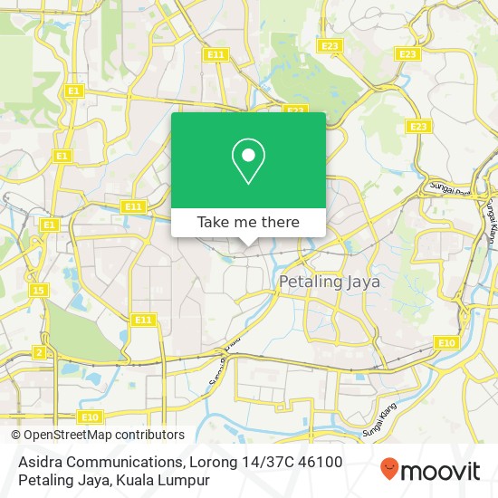 Asidra Communications, Lorong 14 / 37C 46100 Petaling Jaya map