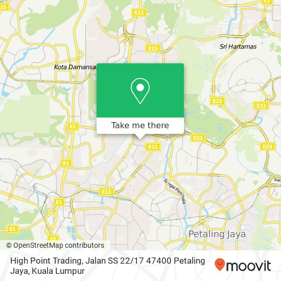High Point Trading, Jalan SS 22 / 17 47400 Petaling Jaya map