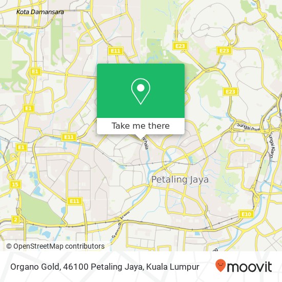 Peta Organo Gold, 46100 Petaling Jaya