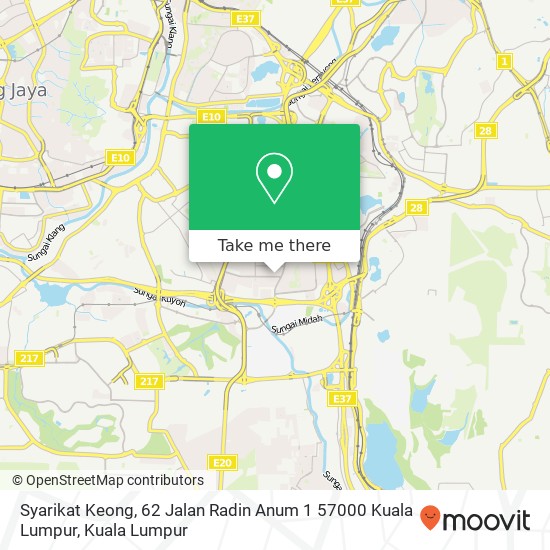 Syarikat Keong, 62 Jalan Radin Anum 1 57000 Kuala Lumpur map