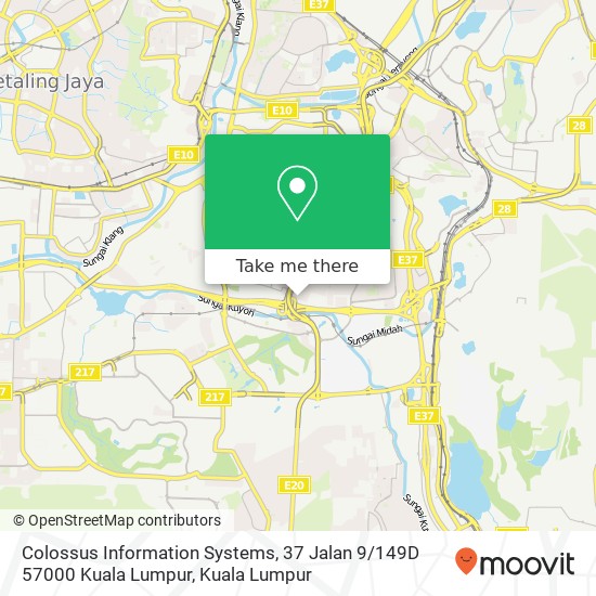 Peta Colossus Information Systems, 37 Jalan 9 / 149D 57000 Kuala Lumpur