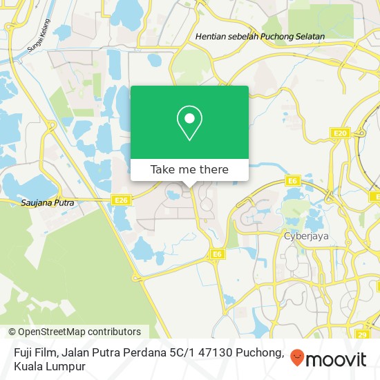 Peta Fuji Film, Jalan Putra Perdana 5C / 1 47130 Puchong