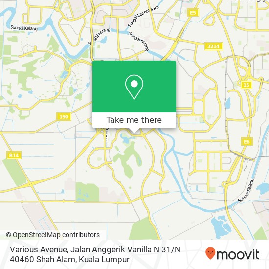 Various Avenue, Jalan Anggerik Vanilla N 31 / N 40460 Shah Alam map