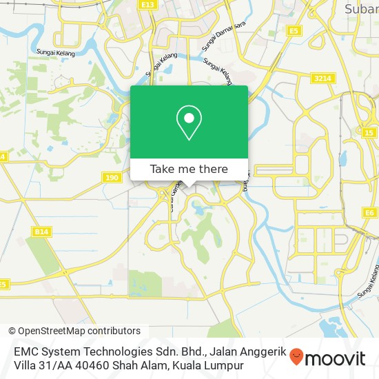 EMC System Technologies Sdn. Bhd., Jalan Anggerik Villa 31 / AA 40460 Shah Alam map