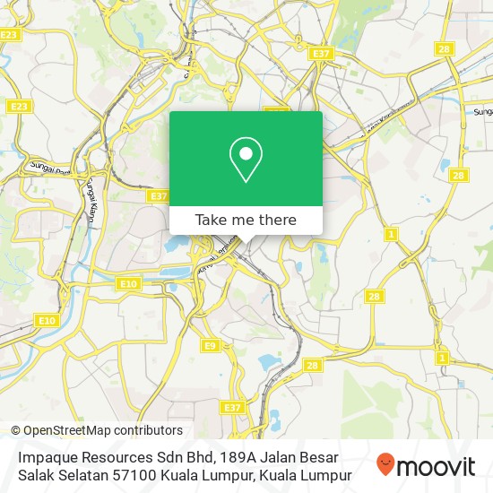 Peta Impaque Resources Sdn Bhd, 189A Jalan Besar Salak Selatan 57100 Kuala Lumpur