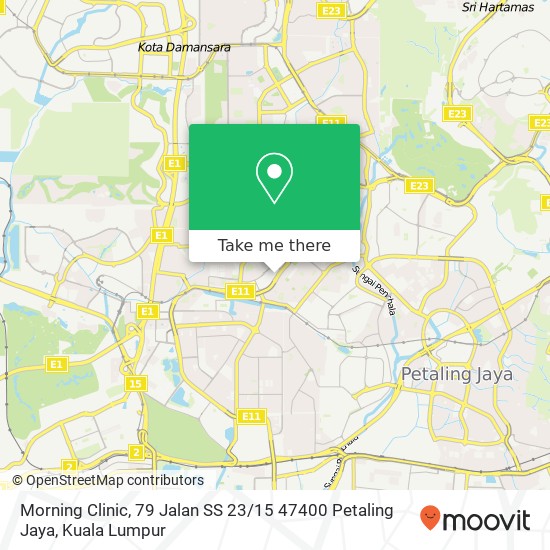 Morning Clinic, 79 Jalan SS 23 / 15 47400 Petaling Jaya map