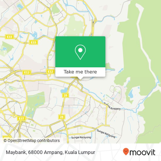 Maybank, 68000 Ampang map