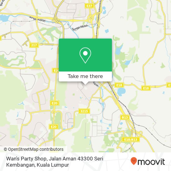 Wan's Party Shop, Jalan Aman 43300 Seri Kembangan map