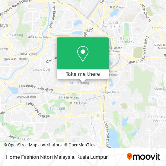 Peta Home Fashion Nitori Malaysia