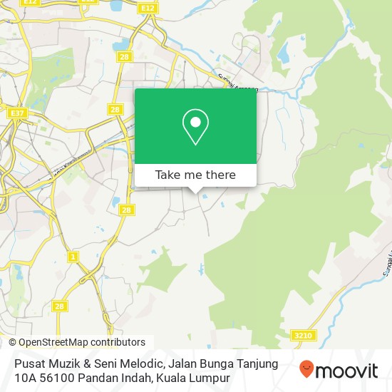 Pusat Muzik & Seni Melodic, Jalan Bunga Tanjung 10A 56100 Pandan Indah map