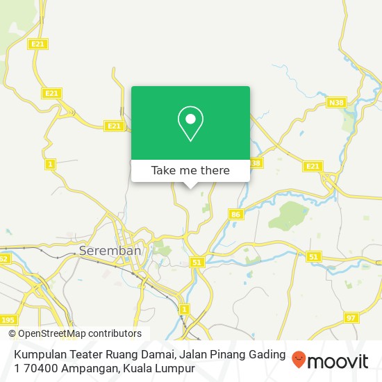 Kumpulan Teater Ruang Damai, Jalan Pinang Gading 1 70400 Ampangan map