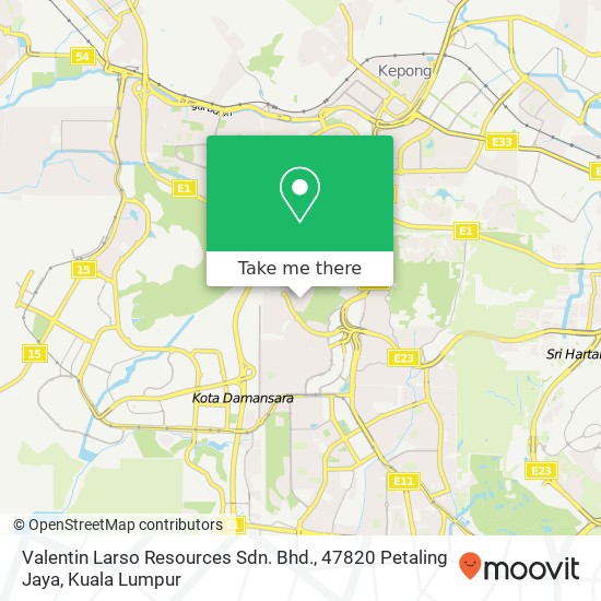 Valentin Larso Resources Sdn. Bhd., 47820 Petaling Jaya map