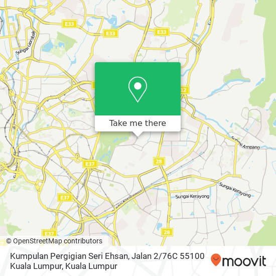 Kumpulan Pergigian Seri Ehsan, Jalan 2 / 76C 55100 Kuala Lumpur map