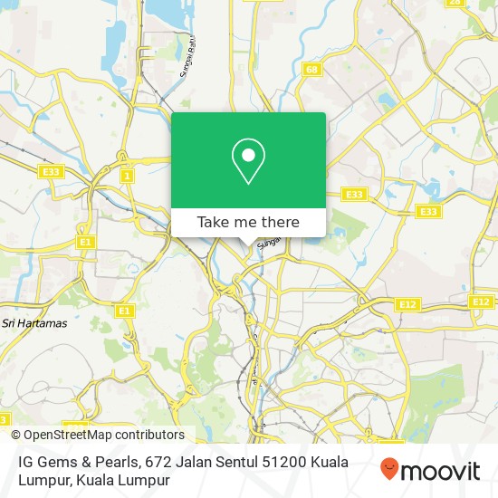 IG Gems & Pearls, 672 Jalan Sentul 51200 Kuala Lumpur map