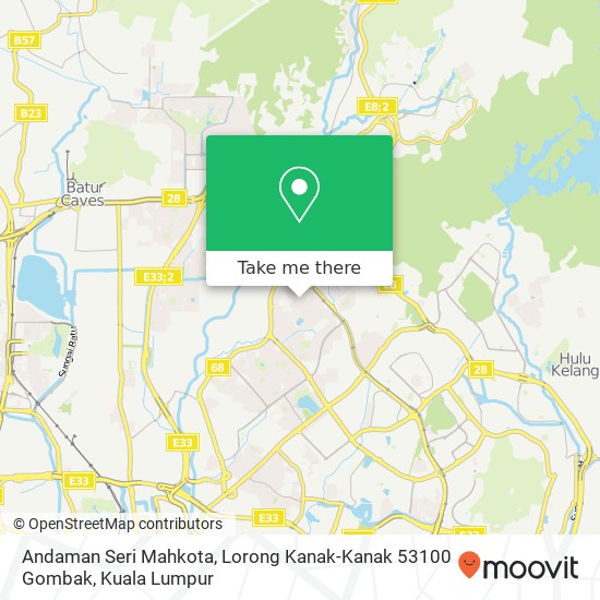 Peta Andaman Seri Mahkota, Lorong Kanak-Kanak 53100 Gombak