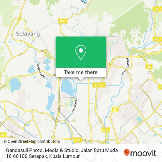 Peta Gandasuli Photo, Media & Studio, Jalan Batu Muda 18 68100 Setapak