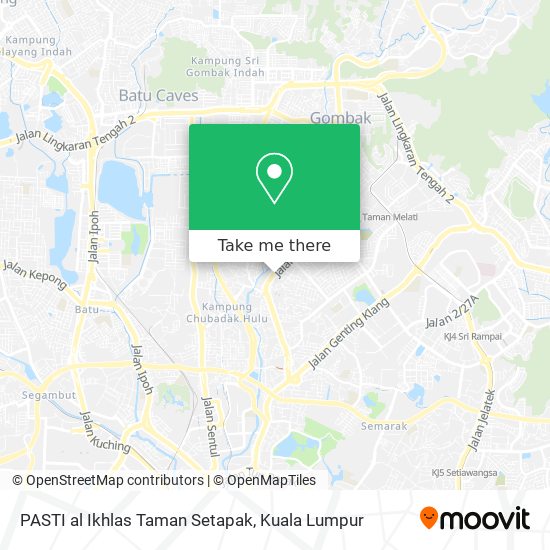 PASTI al Ikhlas Taman Setapak map