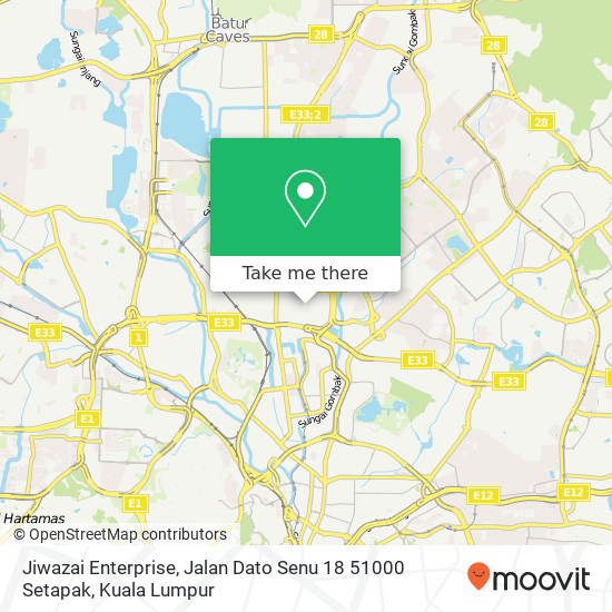 Jiwazai Enterprise, Jalan Dato Senu 18 51000 Setapak map