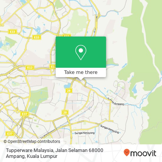 Tupperware Malaysia, Jalan Selaman 68000 Ampang map