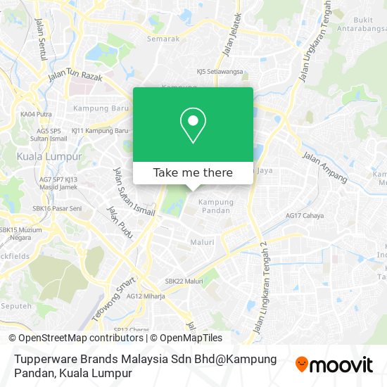 Peta Tupperware Brands Malaysia Sdn Bhd@Kampung Pandan