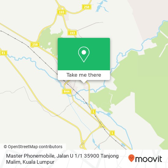 Peta Master Phonemobile, Jalan U 1 / 1 35900 Tanjong Malim
