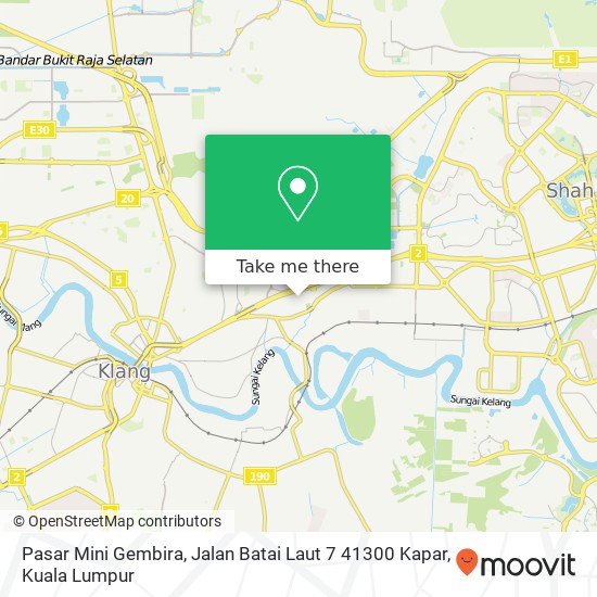 Pasar Mini Gembira, Jalan Batai Laut 7 41300 Kapar map