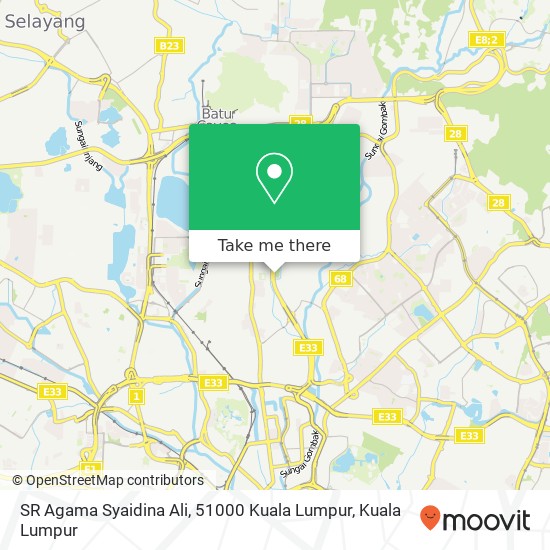 Peta SR Agama Syaidina Ali, 51000 Kuala Lumpur