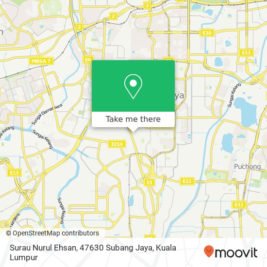 Surau Nurul Ehsan, 47630 Subang Jaya map