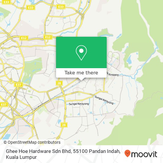 Ghee Hoe Hardware Sdn Bhd, 55100 Pandan Indah map