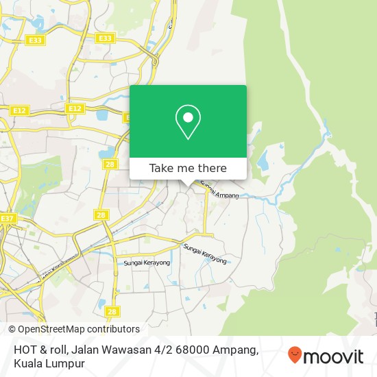 HOT & roll, Jalan Wawasan 4 / 2 68000 Ampang map