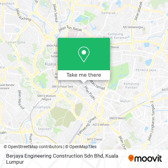 Peta Berjaya Engineering Construction Sdn Bhd