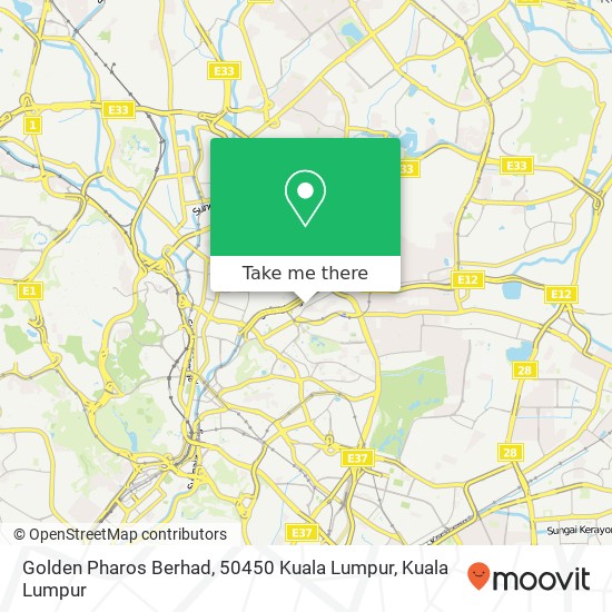 Peta Golden Pharos Berhad, 50450 Kuala Lumpur