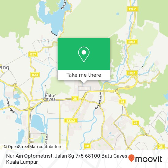 Nur Ain Optometrist, Jalan Sg 7 / 5 68100 Batu Caves map