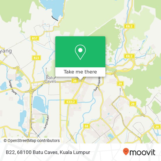 B22, 68100 Batu Caves map