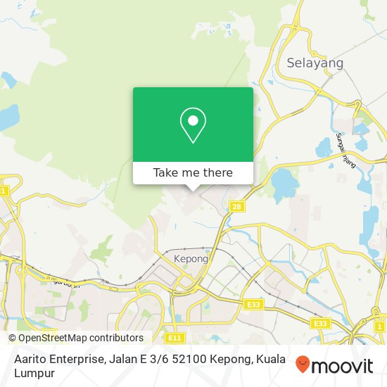 Aarito Enterprise, Jalan E 3 / 6 52100 Kepong map