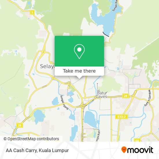 AA Cash Carry map