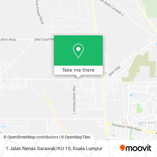 1 Jalan Nenas Sarawak/KU 10 map
