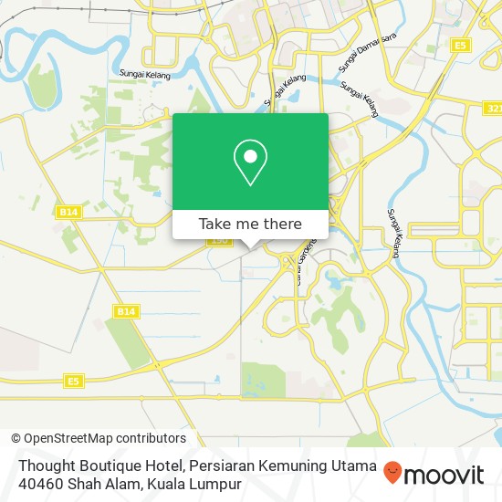 Peta Thought Boutique Hotel, Persiaran Kemuning Utama 40460 Shah Alam