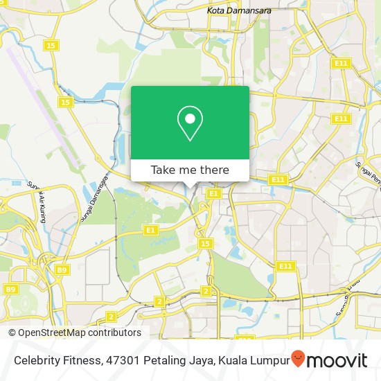 Celebrity Fitness, 47301 Petaling Jaya map