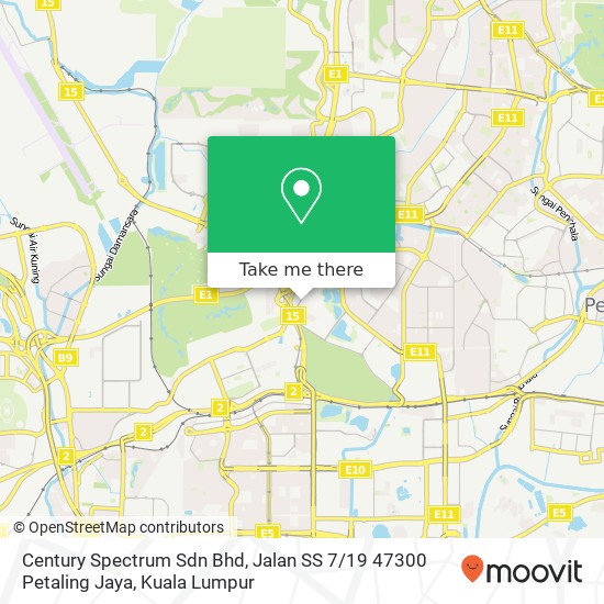 Century Spectrum Sdn Bhd, Jalan SS 7 / 19 47300 Petaling Jaya map