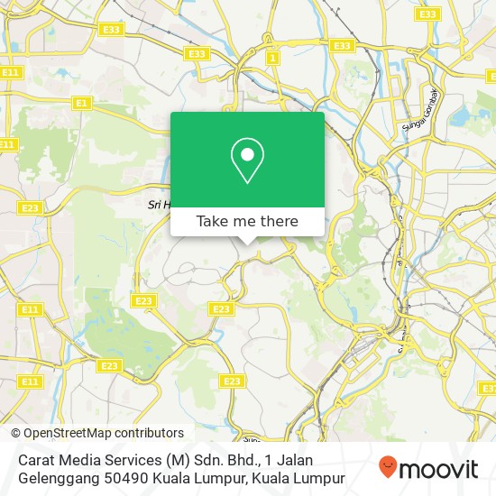 Carat Media Services (M) Sdn. Bhd., 1 Jalan Gelenggang 50490 Kuala Lumpur map