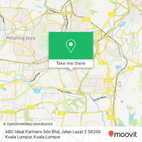 Peta ABC Ideal Partners Sdn Bhd, Jalan Lazat 2 58200 Kuala Lumpur