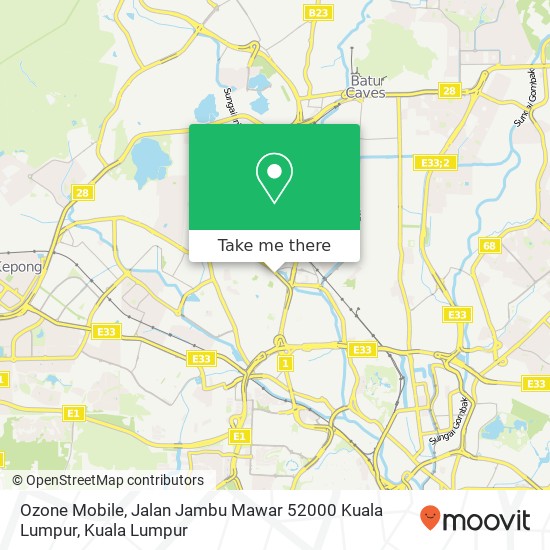 Ozone Mobile, Jalan Jambu Mawar 52000 Kuala Lumpur map