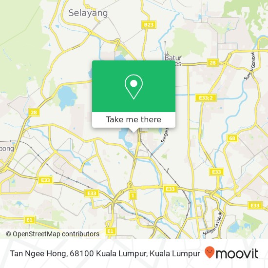 Peta Tan Ngee Hong, 68100 Kuala Lumpur