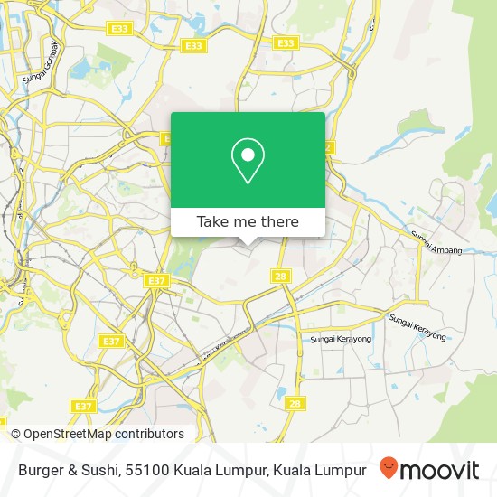 Peta Burger & Sushi, 55100 Kuala Lumpur